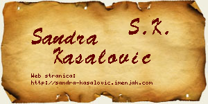 Sandra Kasalović vizit kartica